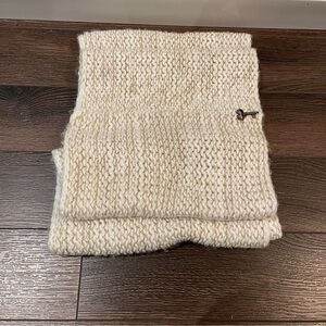 Fossil Soft Knit Infinity Scarf in Cream with Gold Metallic OS
